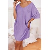 image:imageEkouaer Womens Tshirt Nightgown Cotton V Neck Sleepshirts Comfy Casual Nightshirt for WomenPurple