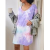 image:imageEkouaer Womens Tshirt Nightgown Cotton V Neck Sleepshirts Comfy Casual Nightshirt for WomenTie Dye