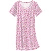 image:imageEkouaer Cotton Nightgowns for Women Oversized Sleepshirt Tshirt Night Gown Short Sleeve Night Shirt Casual Soft SleepwearPink Floral