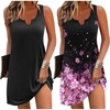 image:imageEkouaer Nightgowns for Women 2 Pack Tank Night Gown Sleeveless Sleep Shirt V Neck Chemise Soft Night Shirt Ladies Sleep DressBlackCherry Blossoms