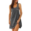 image:imageEkouaer Nightgowns for Women Cotton Night Gown Tank Sleeveless Sleepshirt Racerback Nightdress Chemise Sleepwear SXXXLGrey