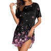 image:imageEkouaer Sleep Shirts for Women Short Sleeve Night Shirts for Sleeping Pullover Nightgown Soft Nightdress SXXXLPink Sakura