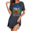 image:imageEkouaer Sleep Shirts for Women Short Sleeve Night Shirts for Sleeping Pullover Nightgown Soft Nightdress SXXXLThe Stars Nightshirt