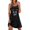 image:imageEkouaer Tank Nightgowns for Women Sleeveless Sleep Dress Crew Neck Sleep Shirt Comfy Pajama DressBlack Sleep