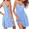 image:imageEkouaer Women Nightgowns Sleeveless Sleepwear Spaghetti Strap Racerback Pajama Dress NightshirtBlue Moon Star