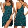 image:imageEkouaer Womens Racerback Sleeveless NightgownGreen Leopard