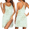 image:imageEkouaer Womens Racerback Sleeveless NightgownLight Green Floral