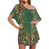 image:imageEkouaer Womens Tshirt Nightgown Cotton V Neck Sleepshirts Comfy Casual Nightshirt for WomenGreen Floral