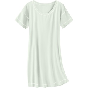 image:imageEkouaer Cotton Nightgowns for Women Oversized Sleepshirt Tshirt Night Gown Short Sleeve Night Shirt Casual Soft SleepwearLight Green