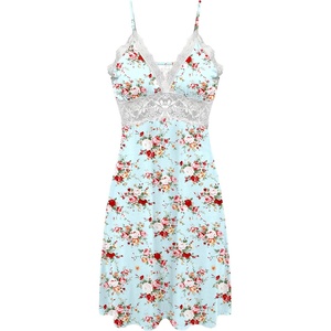 image:imageEkouaer Sleepwear Womens Chemise Nightgown Full Slip Lace Lounge DressMint Flower