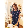 image:imageEkouaer Long Nightgown Womens Loungewear Short Sleeve Sleepwear Full Length Sleep Shirt with PocketsBlack Butterfly