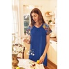image:imageEkouaer Long Nightgown Womens Loungewear Short Sleeve Sleepwear Full Length Sleep Shirt with PocketsBlue Floral