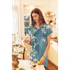 image:imageEkouaer Long Nightgown Womens Loungewear Short Sleeve Sleepwear Full Length Sleep Shirt with PocketsBlue Flower