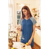 image:imageEkouaer Long Nightgown Womens Loungewear Short Sleeve Sleepwear Full Length Sleep Shirt with PocketsBlueGrey