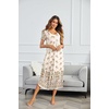 image:imageEkouaer Long Nightgowns for Women Plus Size House Dress Short Sleeve Night Gown Pleated Full Length Loungwear S4XLApricot