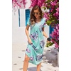 image:imageEkouaer Long Nightgowns for Women Plus Size House Dress Short Sleeve Night Gown Pleated Full Length Loungwear S4XLBlue Flower