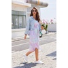 image:imageEkouaer Long Nightgowns for Women Plus Size House Dress Short Sleeve Night Gown Pleated Full Length Loungwear S4XLGreen Tiedye