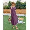 image:imageEkouaer Long Nightgowns for Women Plus Size House Dress Short Sleeve Night Gown Pleated Full Length Loungwear S4XLPurple