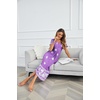 image:imageEkouaer Long Nightgowns for Women Plus Size House Dress Short Sleeve Night Gown Pleated Full Length Loungwear S4XLPurple Floral