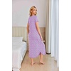 image:imageEkouaer Long Nightgowns for Women Plus Size House Dress Short Sleeve Night Gown Pleated Full Length Loungwear S4XLPurple Flower