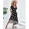 image:imageEkouaer Long Nightgowns for Women Short Sleeve House Dress with Pockets V Neck Sleepshirts Side Split Sleepwear S4XLBlack Butterfly