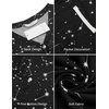 image:imageEkouaer Nightgowns for Women Button Down Pajamas Tops Short Sleeve Sleepwear VNeck Sleepwear S3XLBlack Star