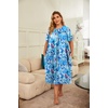 image:imageEkouaer Plus Womens Plus Size Mumu Dress Short Sleeve House Dress Momo Sleepdress with Pockets
