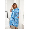 image:imageEkouaer Plus Womens Plus Size Mumu Dress Short Sleeve House Dress Momo Sleepdress with Pockets