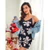 image:imageEkouaer Womens Camisole Chemise NightgownBlack Floral