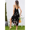 image:imageEkouaer Womens Sleeveless Nightgown Full Slip Nightshirt Print Nightwear Full Length Loungewear Soft NightdressBlack Little Flowers