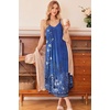 image:imageEkouaer Womens Sleeveless Nightgown Full Slip Nightshirt Print Nightwear Full Length Loungewear Soft NightdressBlue Ethnic Style