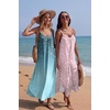 image:imageEkouaer Womens Sleeveless Nightgown Full Slip Nightshirt Print Nightwear Full Length Loungewear Soft NightdressBlue Green Floral