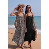 image:imageEkouaer Womens Sleeveless Nightgown Full Slip Nightshirt Print Nightwear Full Length Loungewear Soft NightdressBrown Leopard Print