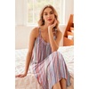 image:imageEkouaer Womens Sleeveless Nightgown Full Slip Nightshirt Print Nightwear Full Length Loungewear Soft NightdressColor Vertical Stripes
