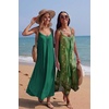 image:imageEkouaer Womens Sleeveless Nightgown Full Slip Nightshirt Print Nightwear Full Length Loungewear Soft NightdressDark Green