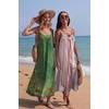 image:imageEkouaer Womens Sleeveless Nightgown Full Slip Nightshirt Print Nightwear Full Length Loungewear Soft NightdressGreen Ethnic Style