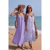 image:imageEkouaer Womens Sleeveless Nightgown Full Slip Nightshirt Print Nightwear Full Length Loungewear Soft NightdressLilac