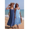 image:imageEkouaer Womens Sleeveless Nightgown Full Slip Nightshirt Print Nightwear Full Length Loungewear Soft NightdressNavy