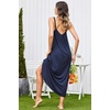 image:imageEkouaer Womens Sleeveless Nightgown Full Slip Nightshirt Print Nightwear Full Length Loungewear Soft NightdressNavy Blue
