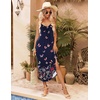 image:imageEkouaer Womens Sleeveless Nightgown Full Slip Nightshirt Print Nightwear Full Length Loungewear Soft NightdressNavy Butterfly
