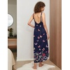 image:imageEkouaer Womens Sleeveless Nightgown Full Slip Nightshirt Print Nightwear Full Length Loungewear Soft NightdressNavy Butterfly