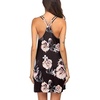 image:imageEkouaer Womens V Neck Sleeveless NightgownBlack Floral