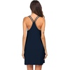 image:imageEkouaer Womens V Neck Sleeveless NightgownNavy Blue