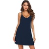 image:imageEkouaer Womens V Neck Sleeveless NightgownNavy Blue