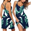 image:imageEkouaer Womens V Neck Sleeveless NightgownNavy Leaf
