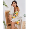 image:imageEkouaer Womens V Neck Sleeveless NightgownPlants and Flowers