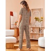image:imageAvidlove Women Pajamas Set Notch Collar Soft Sleepwear Pjs Short Sleeve Button Down Nightwear with Long PantsPleapord
