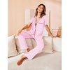 image:imageAvidlove Women Pajamas Set Notch Collar Soft Sleepwear Pjs Short Sleeve Button Down Nightwear with Long PantsStripe Pink Heart