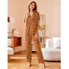 image:imageAvidlove Women Pajamas Set Notch Collar Soft Sleepwear Pjs Short Sleeve Button Down Nightwear with Long PantsTeddy Bear Dessertbrown