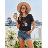 image:imageEkouaer 2 Pack Nightgowns for Women Sleepshirt Short Sleeve Night Shirts Soft Sleep Dress Classic NightDress SXXLBlack Teddy Bear